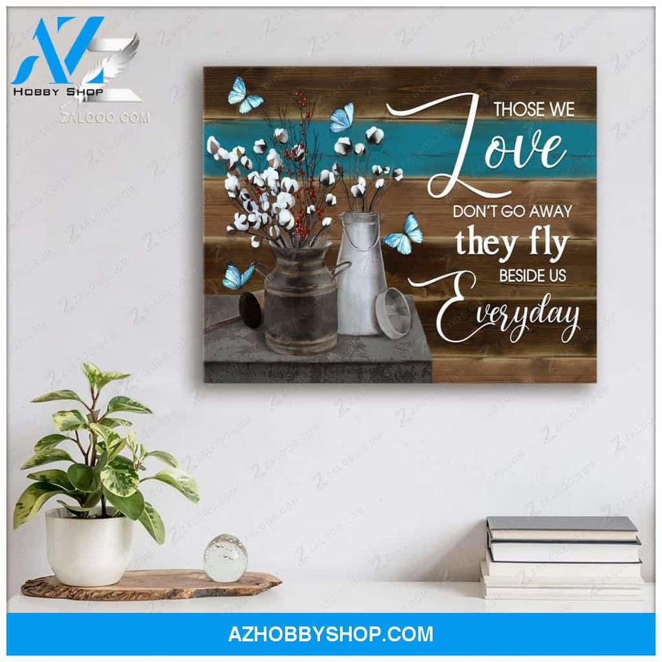 Zalooo They Fly Beside Us Everyday Butterfly Canvas Wall Art Decor