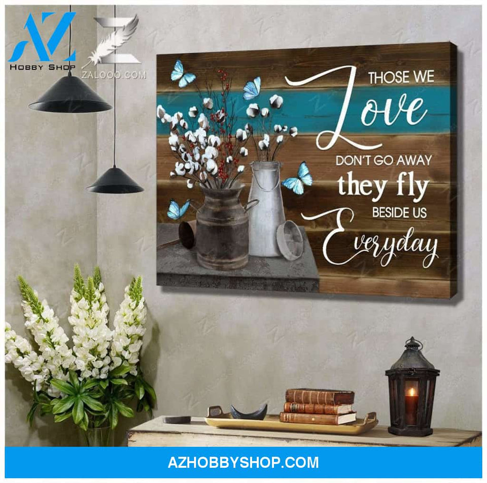 Zalooo They Fly Beside Us Everyday Butterfly Canvas Wall Art Decor