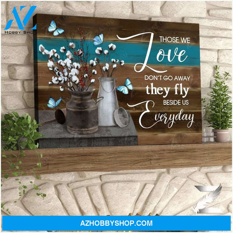 Zalooo They Fly Beside Us Everyday Butterfly Canvas Wall Art Decor