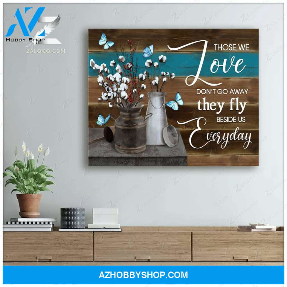 Zalooo They Fly Beside Us Everyday Butterfly Canvas Wall Art Decor