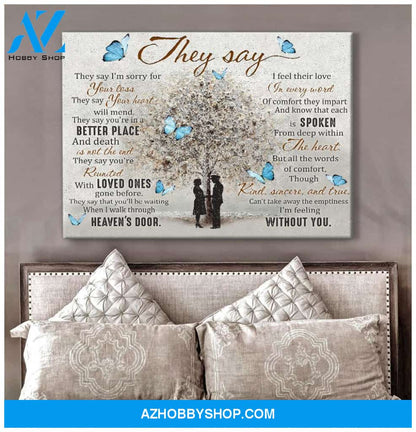 Zalooo They Say Butterfly Wall Art Canvas