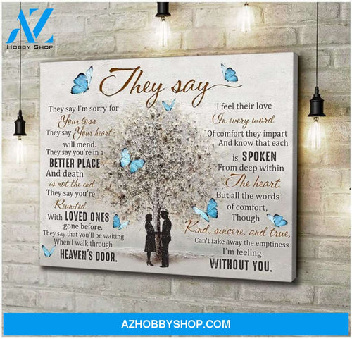 Zalooo They Say Butterfly Wall Art Canvas