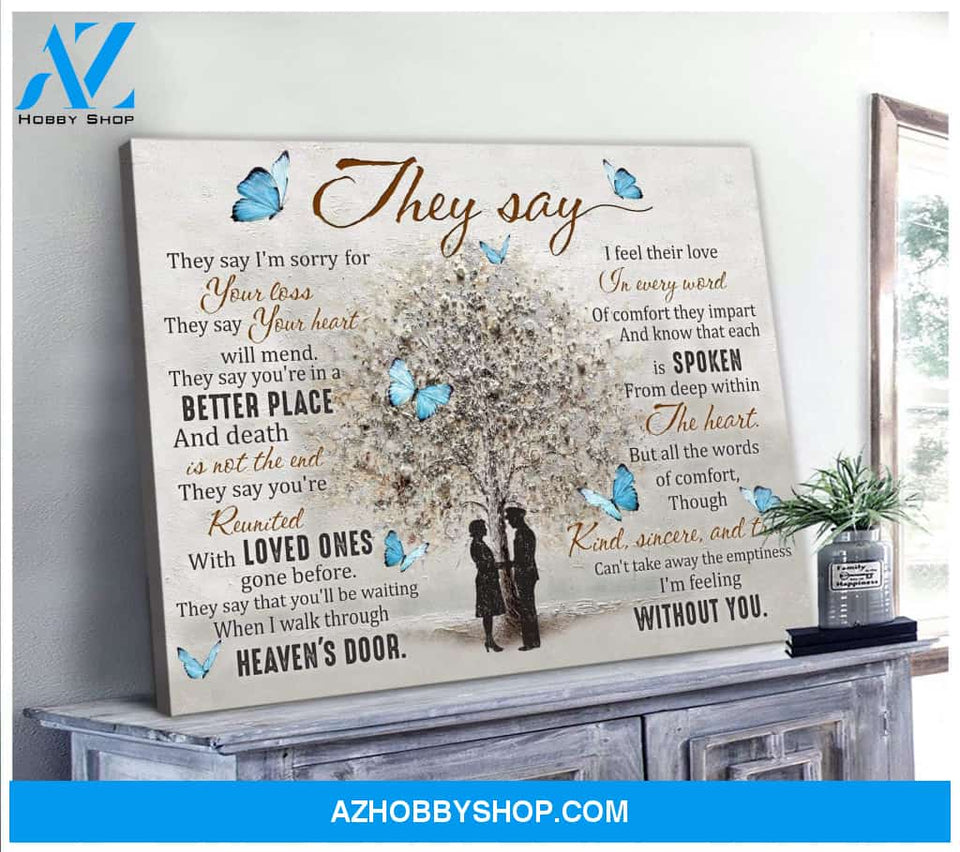 Zalooo They Say Butterfly Wall Art Canvas