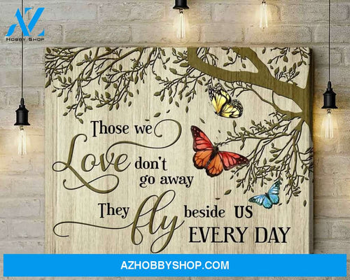 Zalooo Those We Love Butterfly 11X14 Canvas Wall Art Canvas