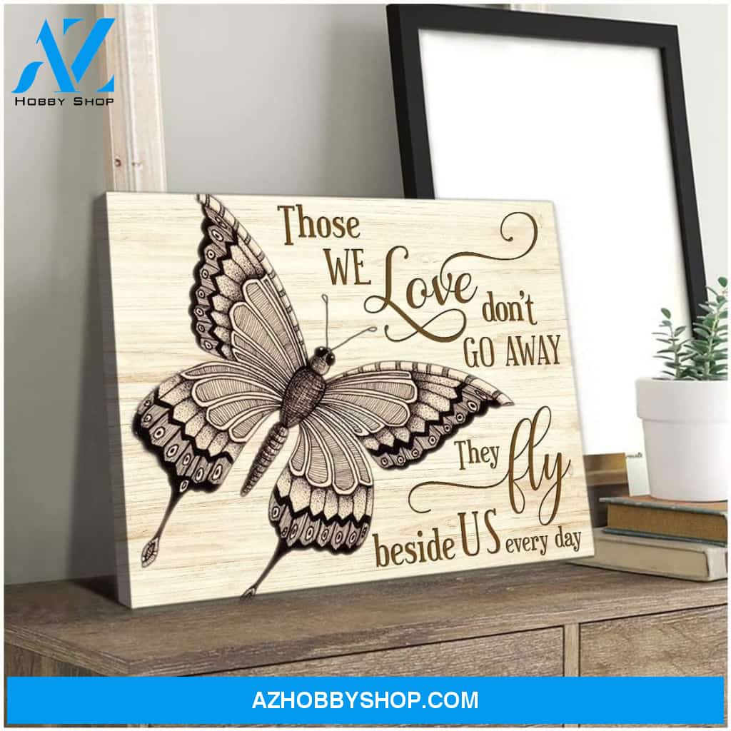 Zalooo Those We Love Don'T Go Away Butterfly Wall Art Canvas