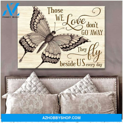 Zalooo Those We Love Don'T Go Away Butterfly Wall Art Canvas