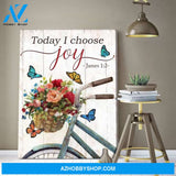 Zalooo Today I Choose Joy Butterfly Wall Art Canvas