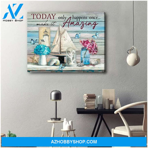 Zalooo Today Only Happens Once Butterfly Wall Art Canvas