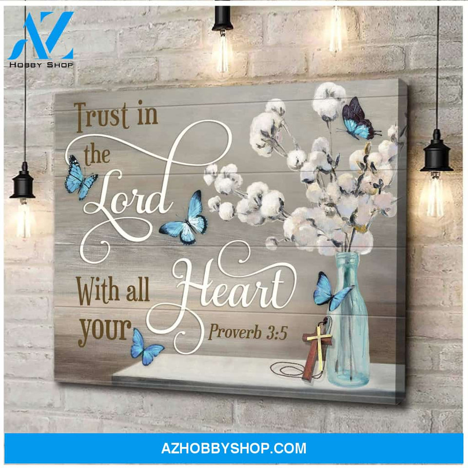 Zalooo Trust Butterfly Wall Art Canvas