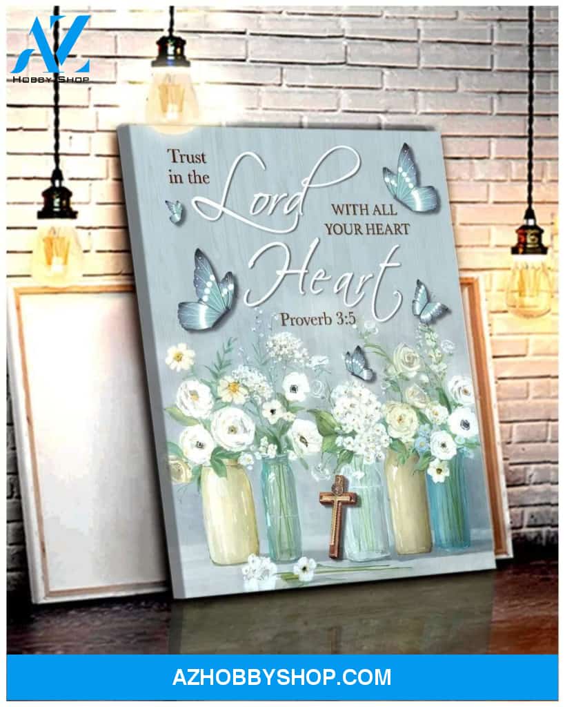 Zalooo Trust In The Lord Butterfly Wall Art Canvas