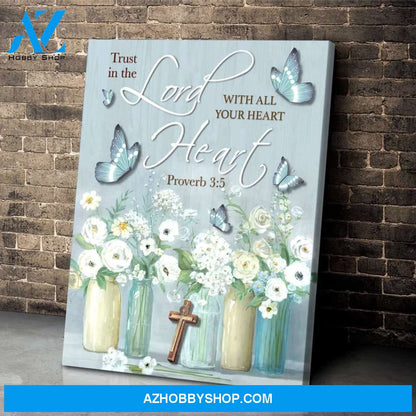 Zalooo Trust In The Lord Butterfly Wall Art Canvas