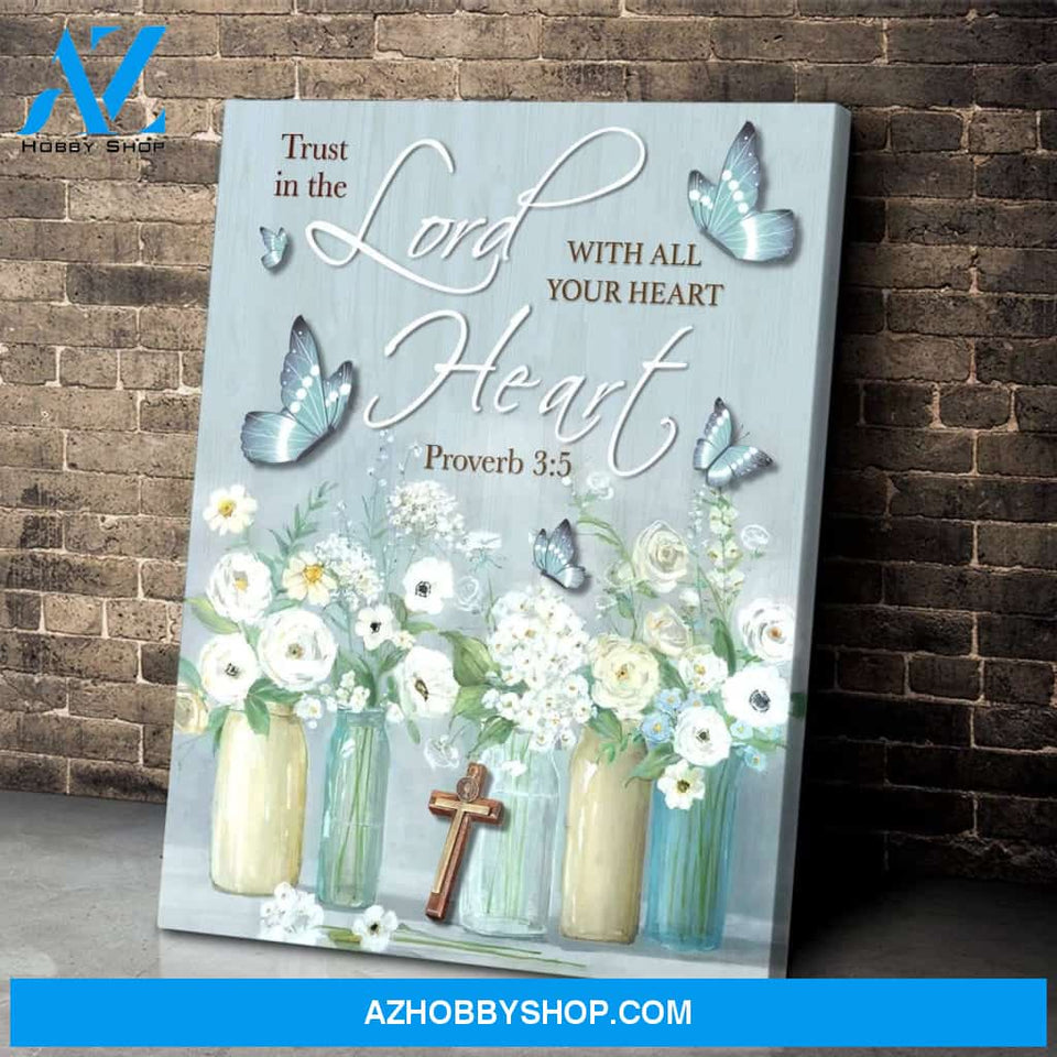 Zalooo Trust In The Lord Butterfly Wall Art Canvas