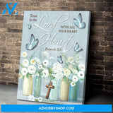 Zalooo Trust In The Lord Butterfly Wall Art Canvas