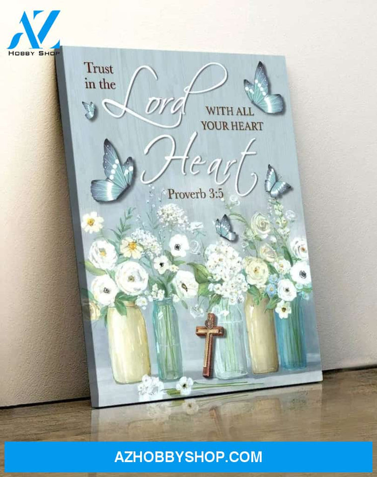 Zalooo Trust In The Lord Butterfly Wall Art Canvas