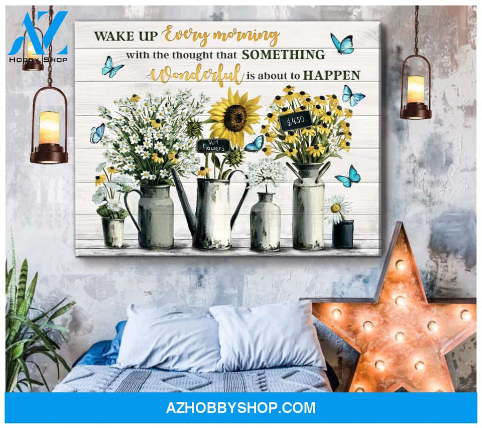 Zalooo Wake Up Butterfly Wall Art Canvas