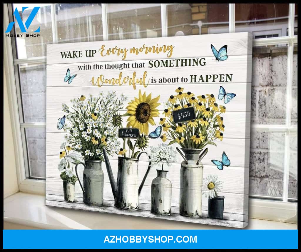 Zalooo Wake Up Butterfly Wall Art Canvas