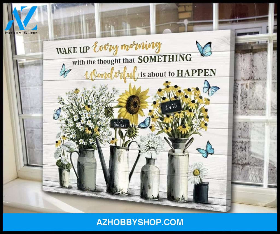 Zalooo Wake Up Butterfly Wall Art Canvas