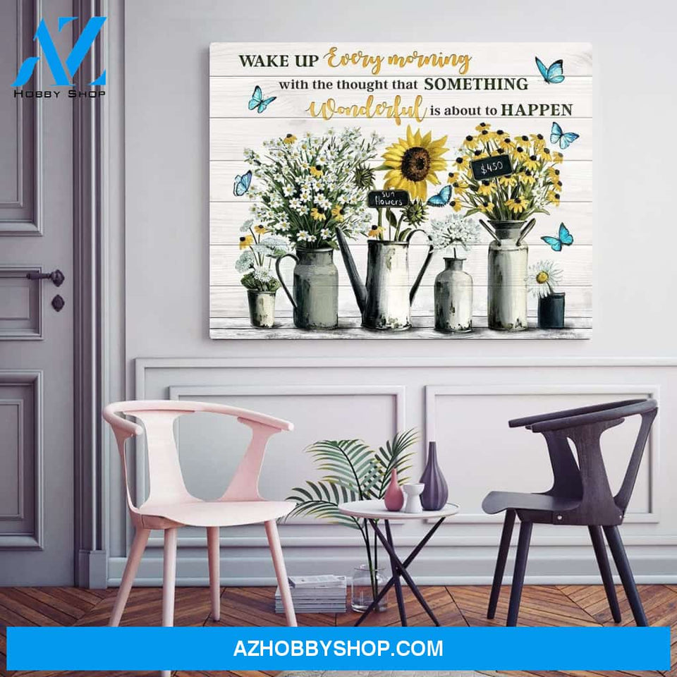 Zalooo Wake Up Butterfly Wall Art Canvas