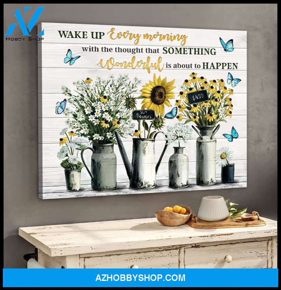 Zalooo Wake Up Butterfly Wall Art Canvas