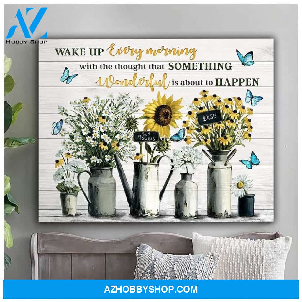 Zalooo Wake Up Butterfly Wall Art Canvas
