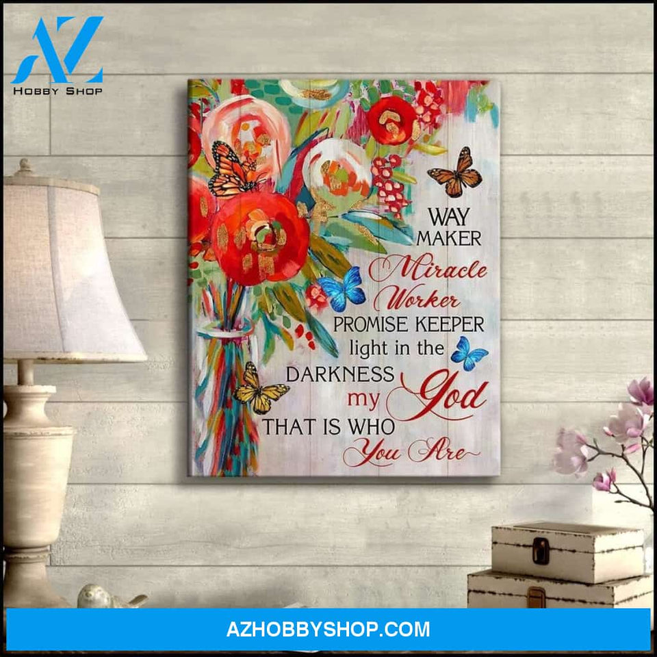 Zalooo Way Maker Butterfly Wall Art Canvas