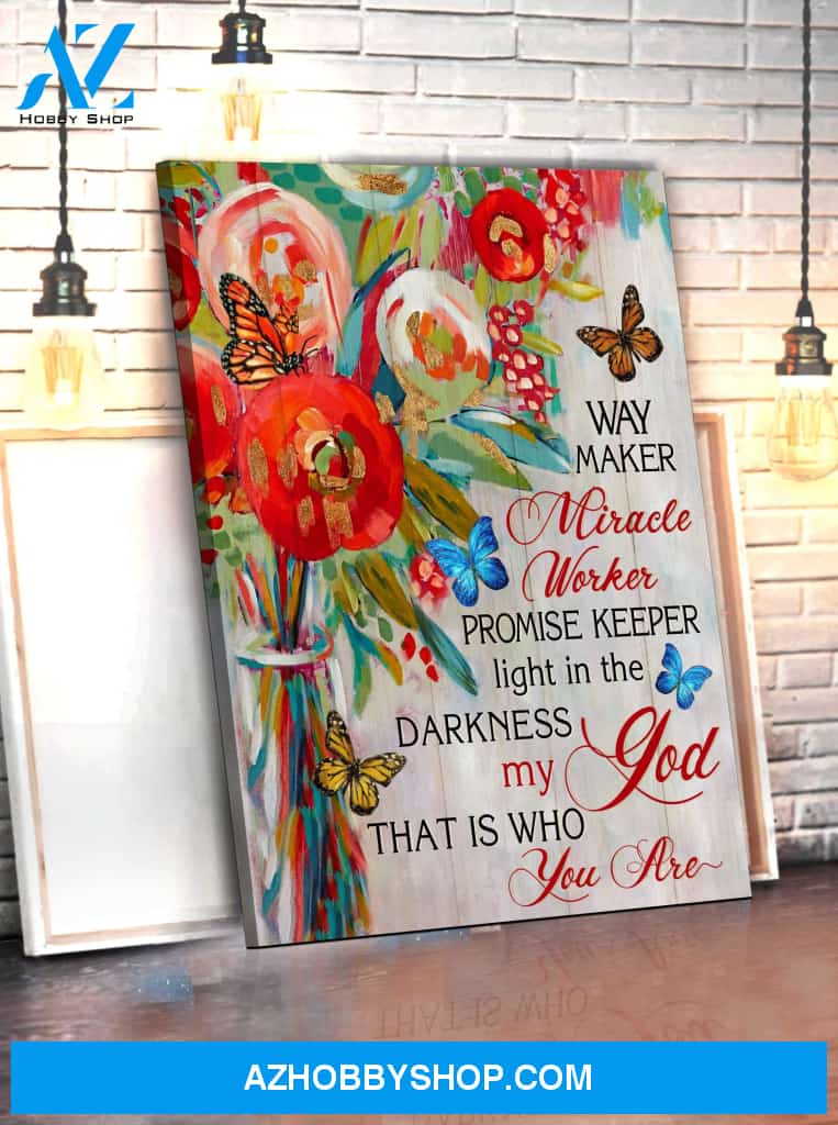 Zalooo Way Maker Butterfly Wall Art Canvas