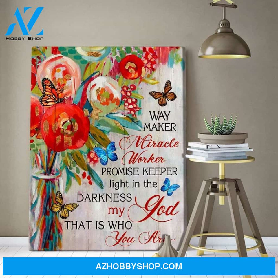 Zalooo Way Maker Butterfly Wall Art Canvas