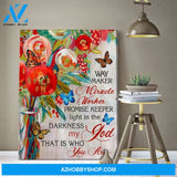 Zalooo Way Maker Butterfly Wall Art Canvas