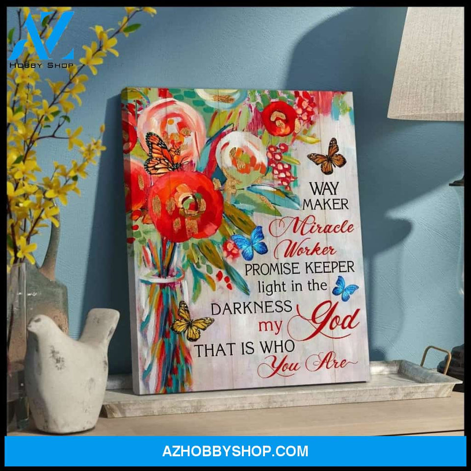 Zalooo Way Maker Butterfly Wall Art Canvas