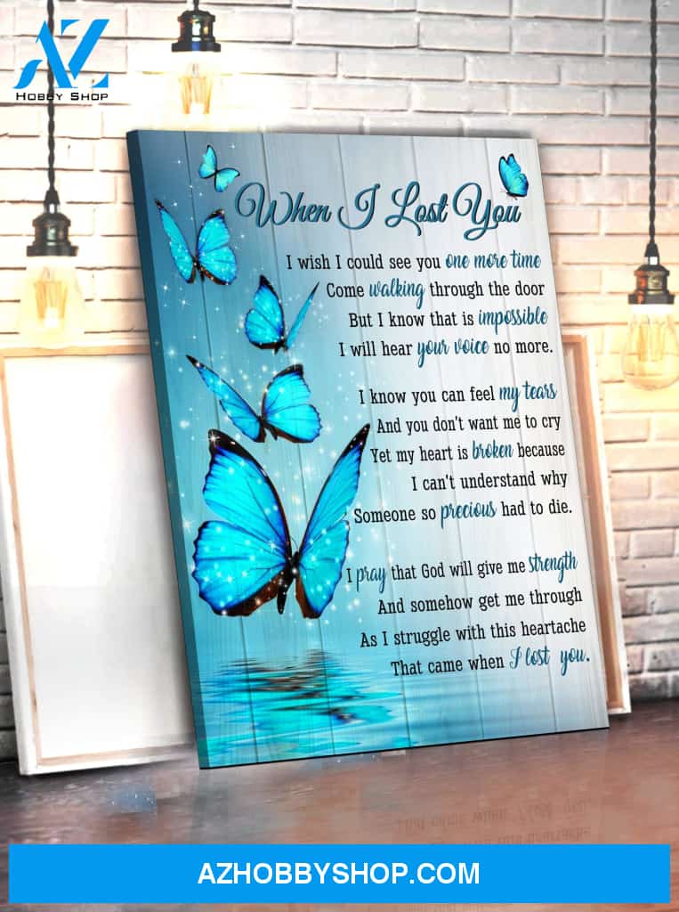 Zalooo When I Lost You Butterfly Wall Art Canvas