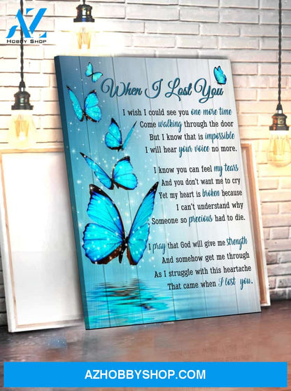 Zalooo When I Lost You Butterfly Wall Art Canvas