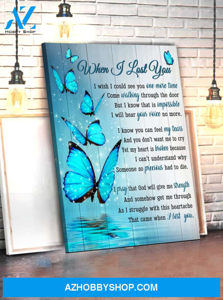 Zalooo When I Lost You Butterfly Wall Art Canvas