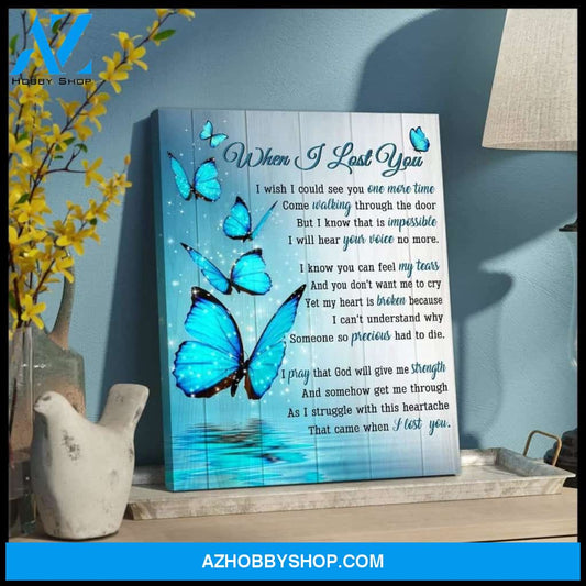 Zalooo When I Lost You Butterfly Wall Art Canvas