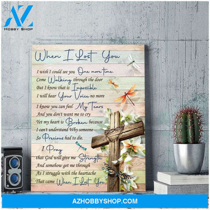 Zalooo When I Lost You Dragonfly Canvas Wall Art Memorial Decor