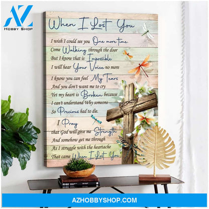 Zalooo When I Lost You Dragonfly Canvas Wall Art Memorial Decor