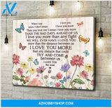 Zalooo When I Say I Love You More Butterfly Wall Art Canvas