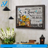 Zalooo When Someone We Love Is In Heaven Butterfly Canvas Wall Art Floral Decor