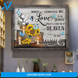 Zalooo When Someone We Love Is In Heaven Butterfly Canvas Wall Art Floral Decor