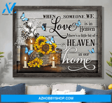 Zalooo When Someone We Love Is In Heaven Butterfly Canvas Wall Art Floral Decor
