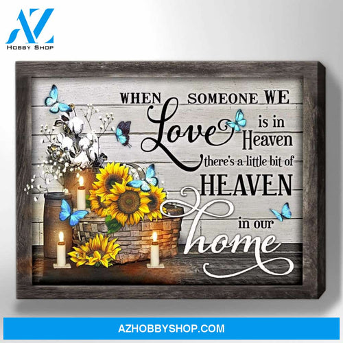 Zalooo When Someone We Love Is In Heaven Butterfly Canvas Wall Art Floral Decor