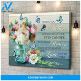 Zalooo When You Believe Bouquet Butterfly Wall Art Canvas