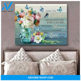 Zalooo When You Believe Bouquet Butterfly Wall Art Canvas