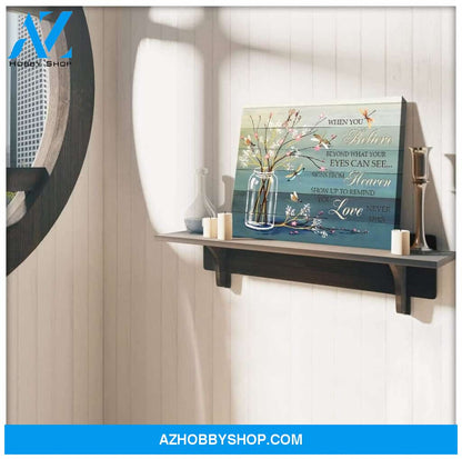 Zalooo When You Believe Dragonfly Wall Art Canvas