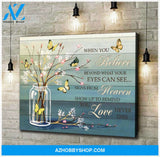 Zalooo When You Believe Yellow Butterfly Wall Art Canvas