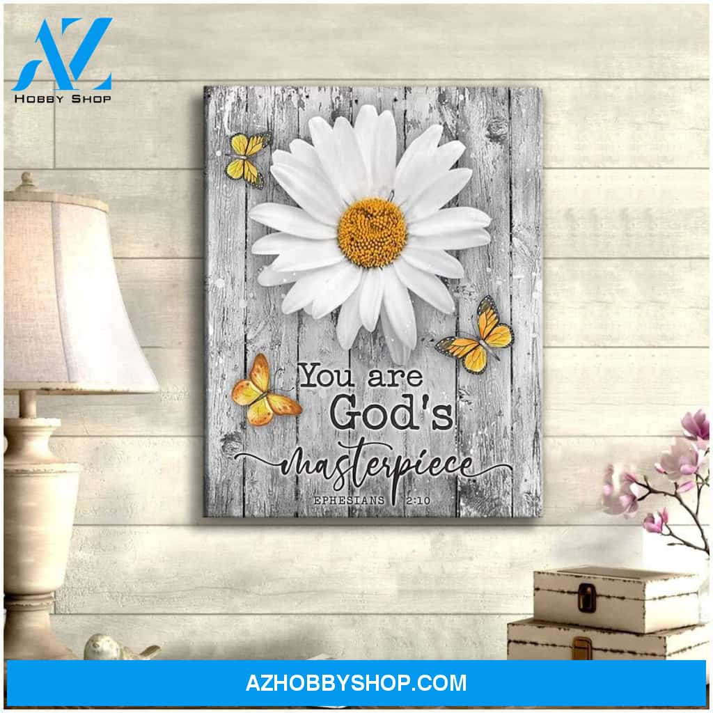 Zalooo You Are God'S Masterpiece Butterfly Wall Art Canvas