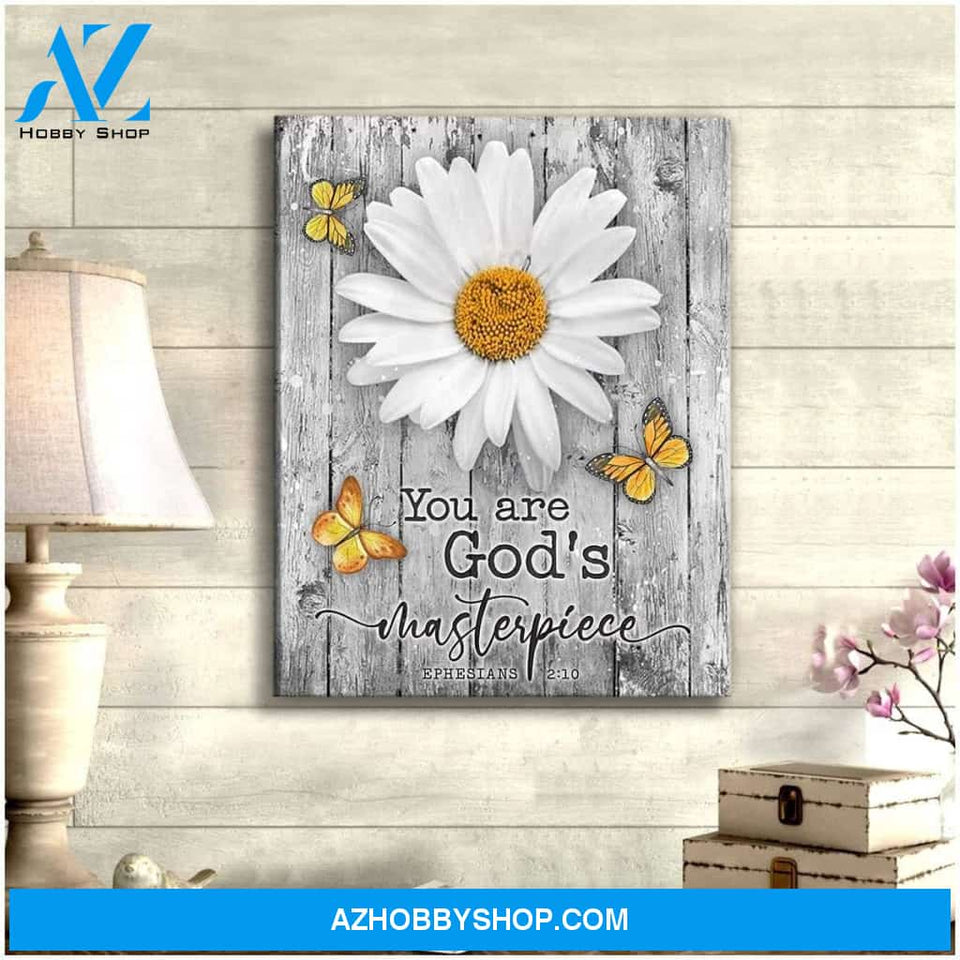 Zalooo You Are God'S Masterpiece Butterfly Wall Art Canvas