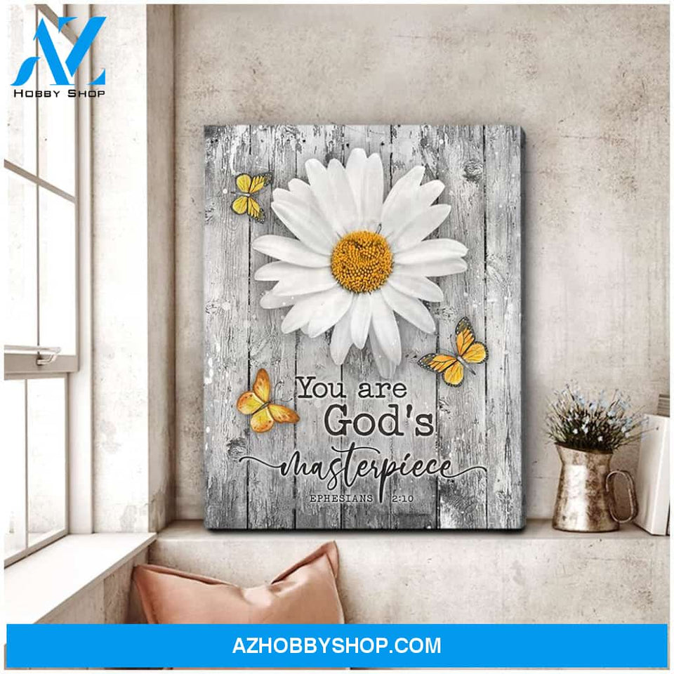 Zalooo You Are God'S Masterpiece Butterfly Wall Art Canvas