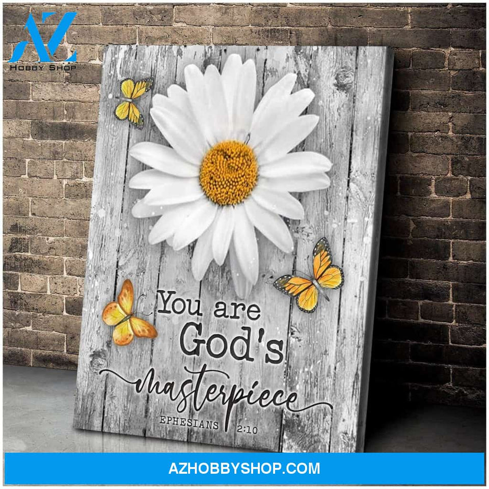 Zalooo You Are God'S Masterpiece Butterfly Wall Art Canvas
