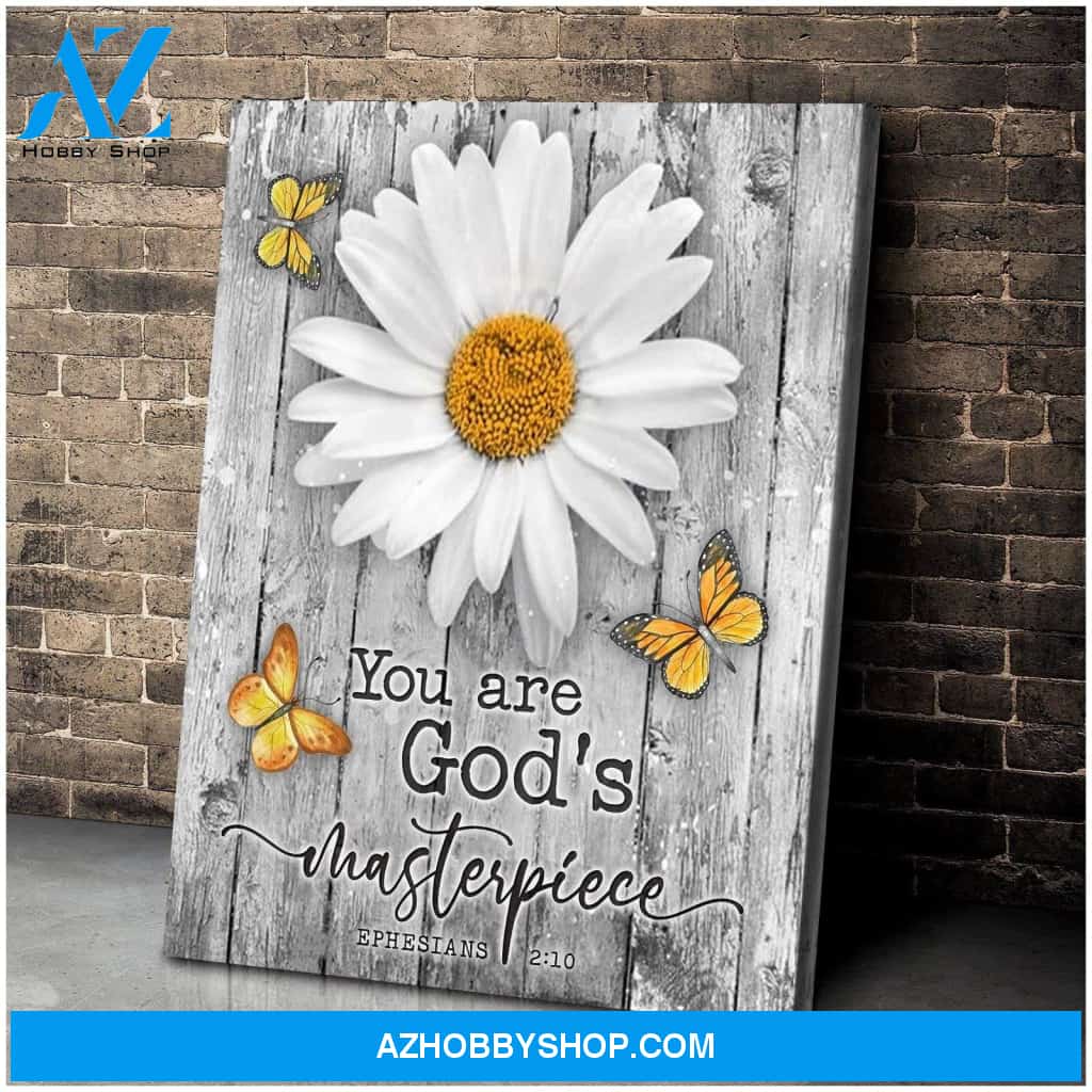 Zalooo You Are God'S Masterpiece Butterfly Wall Art Canvas