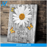 Zalooo You Are God'S Masterpiece Butterfly Wall Art Canvas
